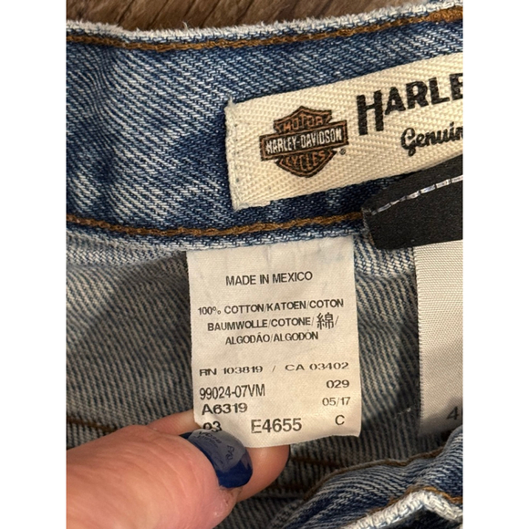 Harley-Davidson Genuine MotorClothes Jeans 40x36 Men’s Classic Light Wash - Picture 8 of 9